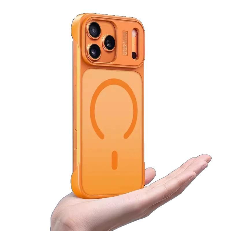 Чехол для iPhone 17 Pro Max: Безрамочная AG Матовая Магнитная, Ударопрочная Защитная Крышка.