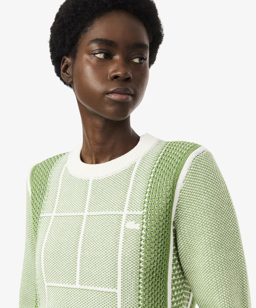 LACOSTE Women'S Tennis Court Jacquard Sweater Af9867-56G 4In