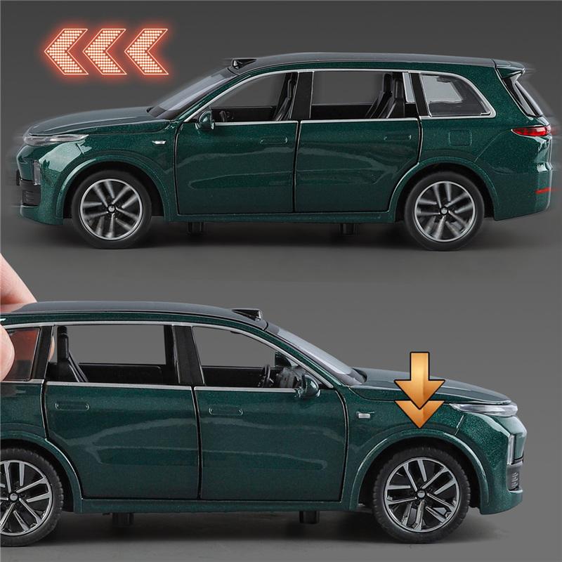 1:32 LEADING IDEAL L9 2025 Alloy Electric Car Model Diecast Metal New Energy Car Model Sound Light Simulation Kids Gift