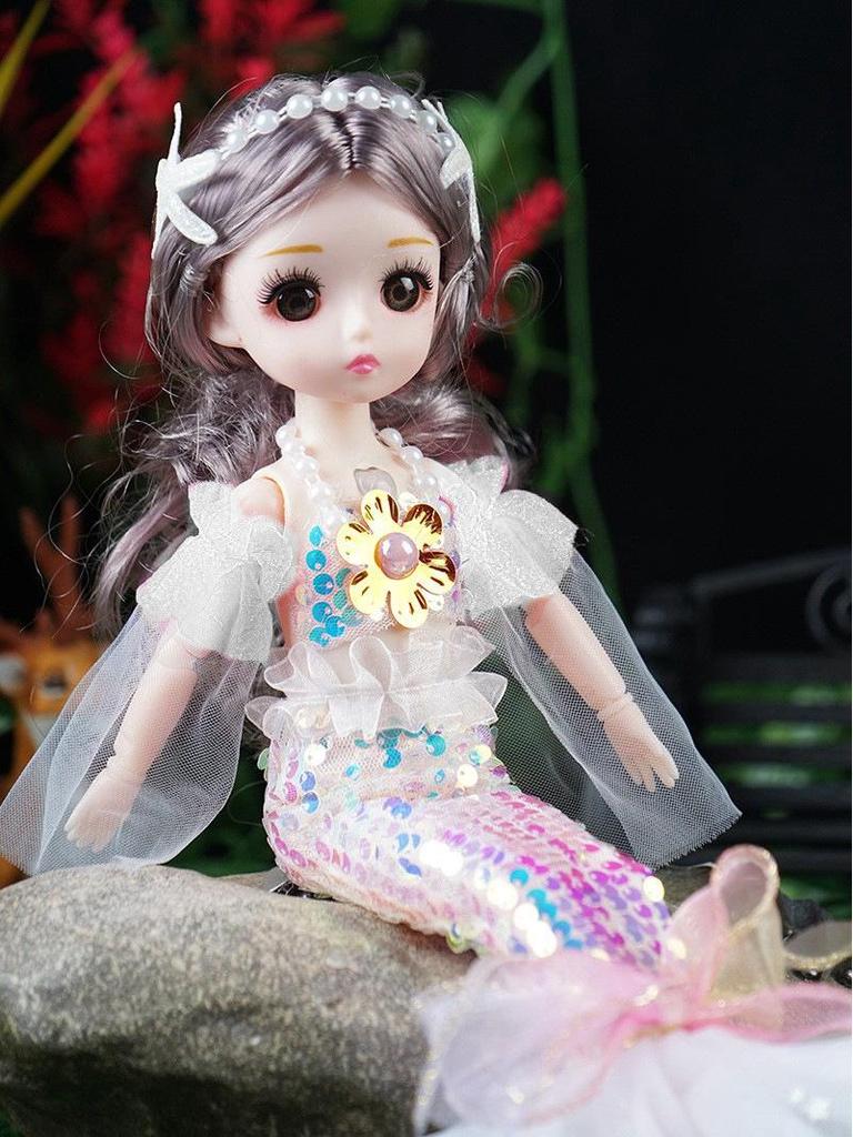 Музыкальная кукла принцесса русалочка для девочек, идеальный подарок от Night Market