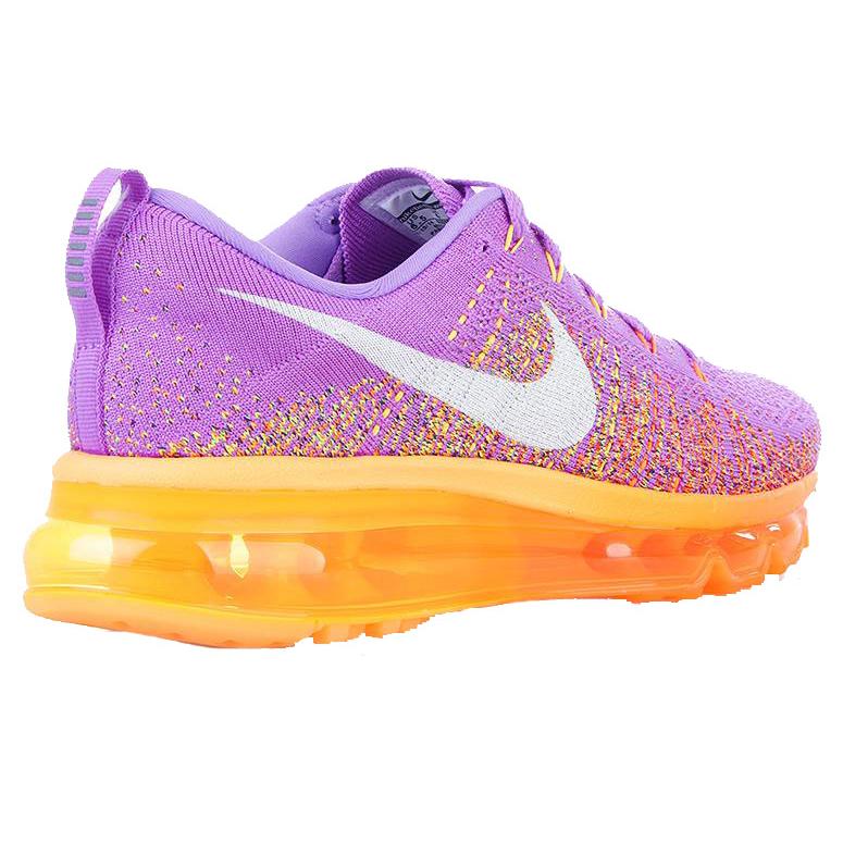 Nike Flyknit Max Атомический фиолетовый Общий оранжевый Женский 620659-500