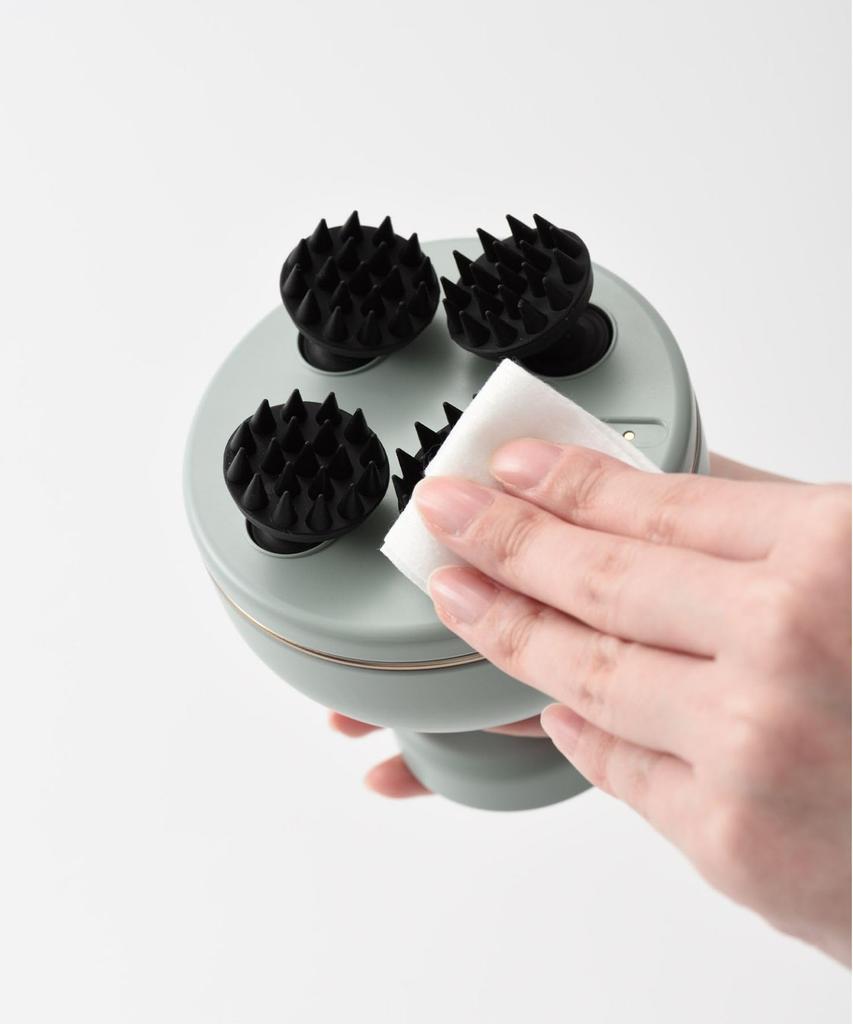 BRUNO EMS Electric Head Spa Scalp Body Care Shoulder and Neck Massager, Waterproof, Portable Storage Bag Included, Green, BOE148-GR