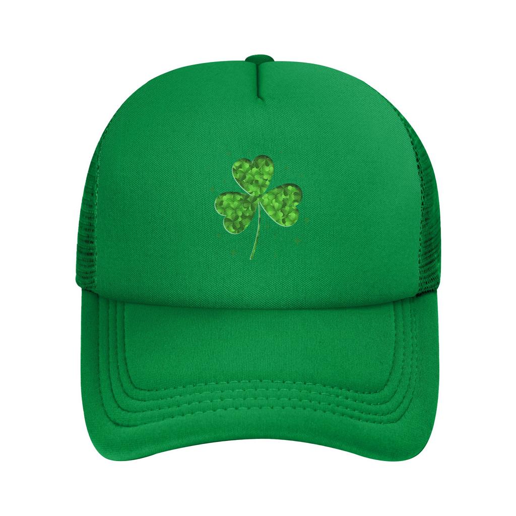 happy saint st patricks day Foam Trucker Hats Unisex Summer Breathable Mesh Golf Cap Hat Fashion Sun Cap Adjustbale