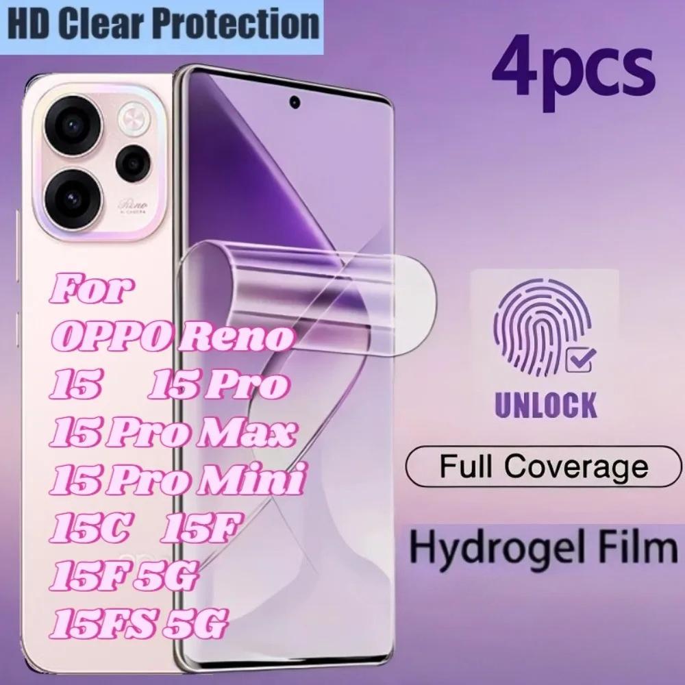 4 шт. Ультрапрозрачная Защитная Пленка для OPPO Reno 15 Pro Mini 15 Pro Max Не Стекло Глянцевая Защитная Пленка для Reno 15C 15FS 15F 5G