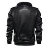 Мужская кожаная летная куртка с воротником с лацканами и карманами, верхняя одежда, пальто