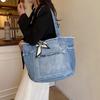Джинсовая сумка-тоут под мышкой весна-лето новая большая вместимость модная повседневная сумка через плечо ретро женская сумка