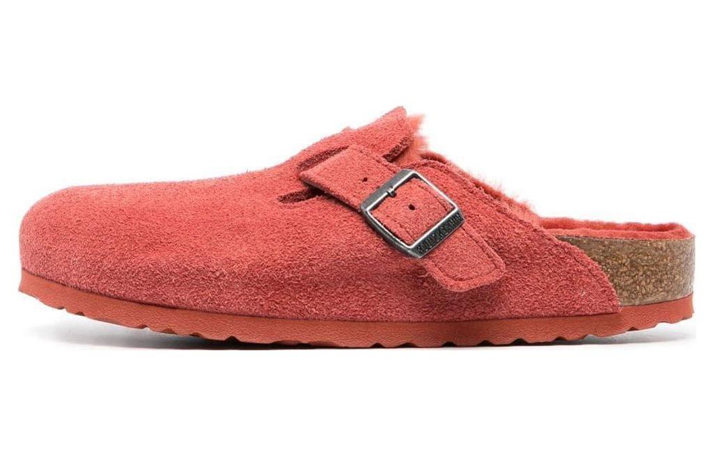 Birkenstock Бостонская замша с овчиной узкого кроя 'Sienna Red' Женская 1025669