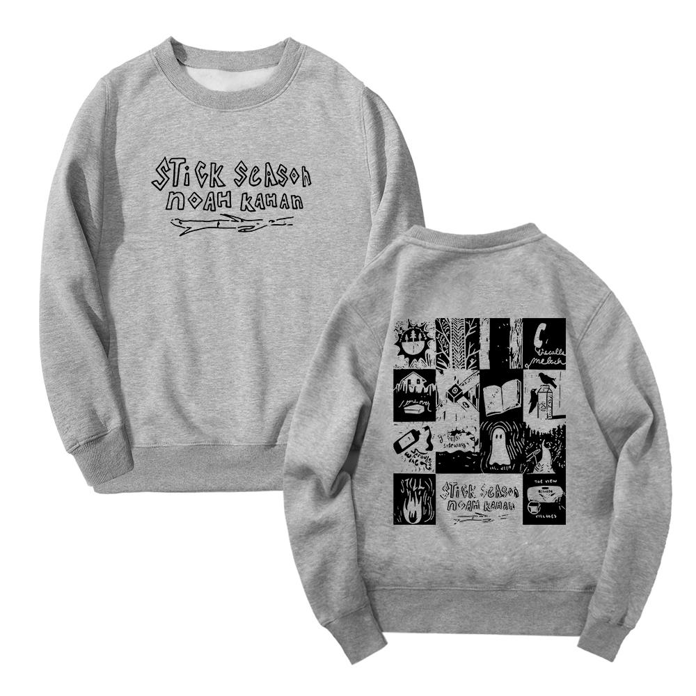 NOAH KAHAN Stick Season 2023 World Tour, толстовка большого размера, женский пуловер унисекс с длинными рукавами, свитшот с круглым вырезом, повседневный спортивный костюм