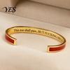 Simple High-end Bracelet This Too Shall Pass Mantra Cuff Bracelet, Adjustable Engraved Motivational Comfortable Wrist Bangle Hidden Information