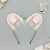 Handmade Simulated Hamster Ear Headband Cos Beast Ear Tail Set Lolita Kc Plush Cute Hamster Headdress