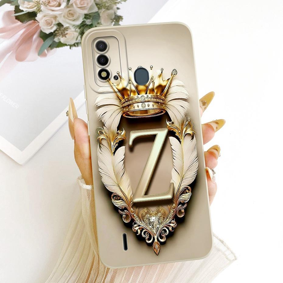 Fashion Crown Letter Couple Phone Case For Itel P37 ItelP37 Pro Vision 2S Vision2 Plus Soft Silicone Covers Bumpers