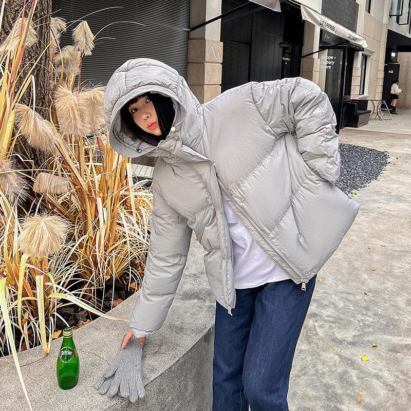 Новинка 2023 года, женский пуховик с цветочным принтом, короткий свободный красный новый утолщенный костюм