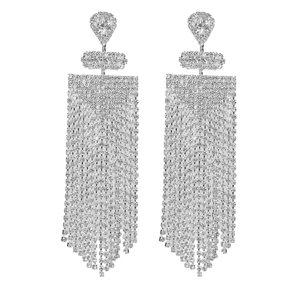 Серьги-мечи из сверкающих стразов высокого класса для тяжелой промышленности