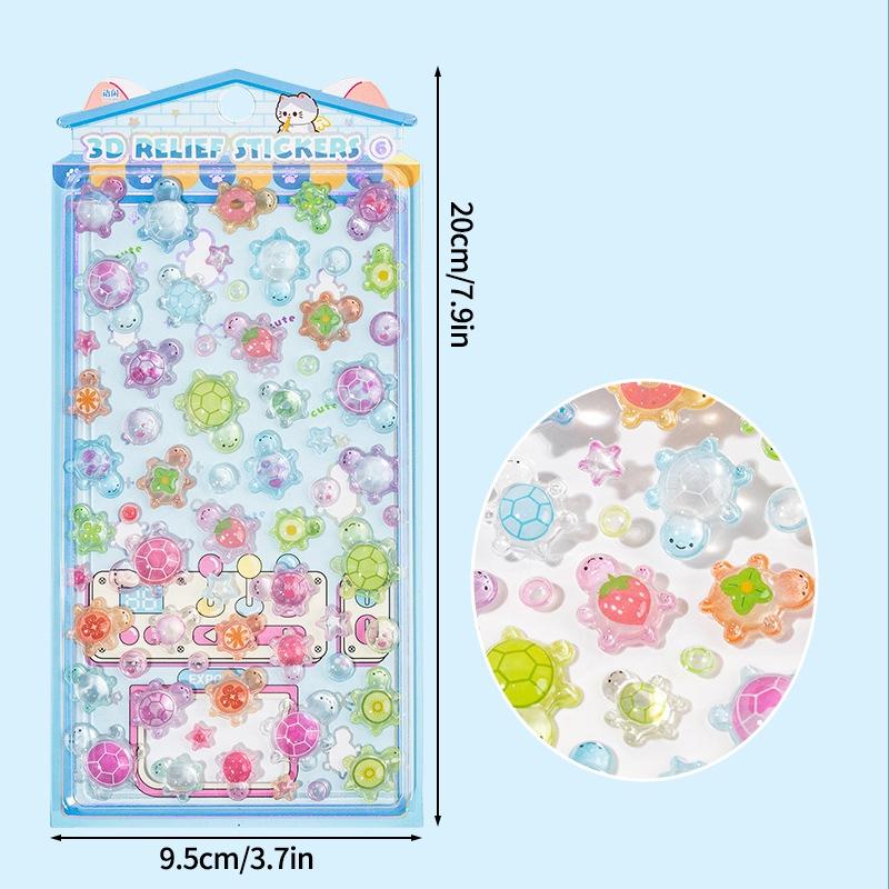 3D Solid Relief Jelly Stickers Strawberry Cake Candy Stickers For Diy Phone Case Scrapbook
