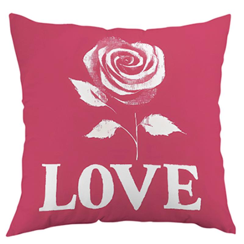 Подушка с розовым принтом на День святого Валентина, наволочка, скандинавский стиль, гостиная, диван, кровать, офис, подушка для спины, домашний декор
