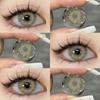 Eyeshare Коричневые цветные контактные линзы Натуральные мягкие контактные линзы для глаз Модное украшение 14,2 мм Годовые 2 шт.=1 пара