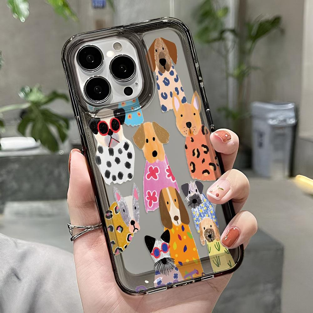 Милый Мультяшный Чехол Для Iphone 17 16 15 14 13 12 11 Pro Max Ударопрочный Мягкий Чехол Для Телефона Обложка 13 Pro Max 15 16 17 Air