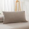 Japanese Style Cotton Pillowcases Set Of 2 30s Knit Jersey Fabric Striped Design Single Double Bed