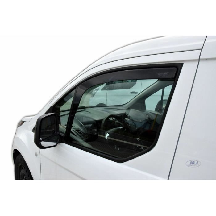 Déflecteurs d'air - J&J AUTOMOTIVE - Ford Transit Connect - Fumé - Acrylique renforcé - Installation facile