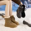 2025 женские бархатные ботинки Мартин, новая зимняя теплая женская обувь, водонепроницаемые и нескользящие зимние ботинки на толстой подошве