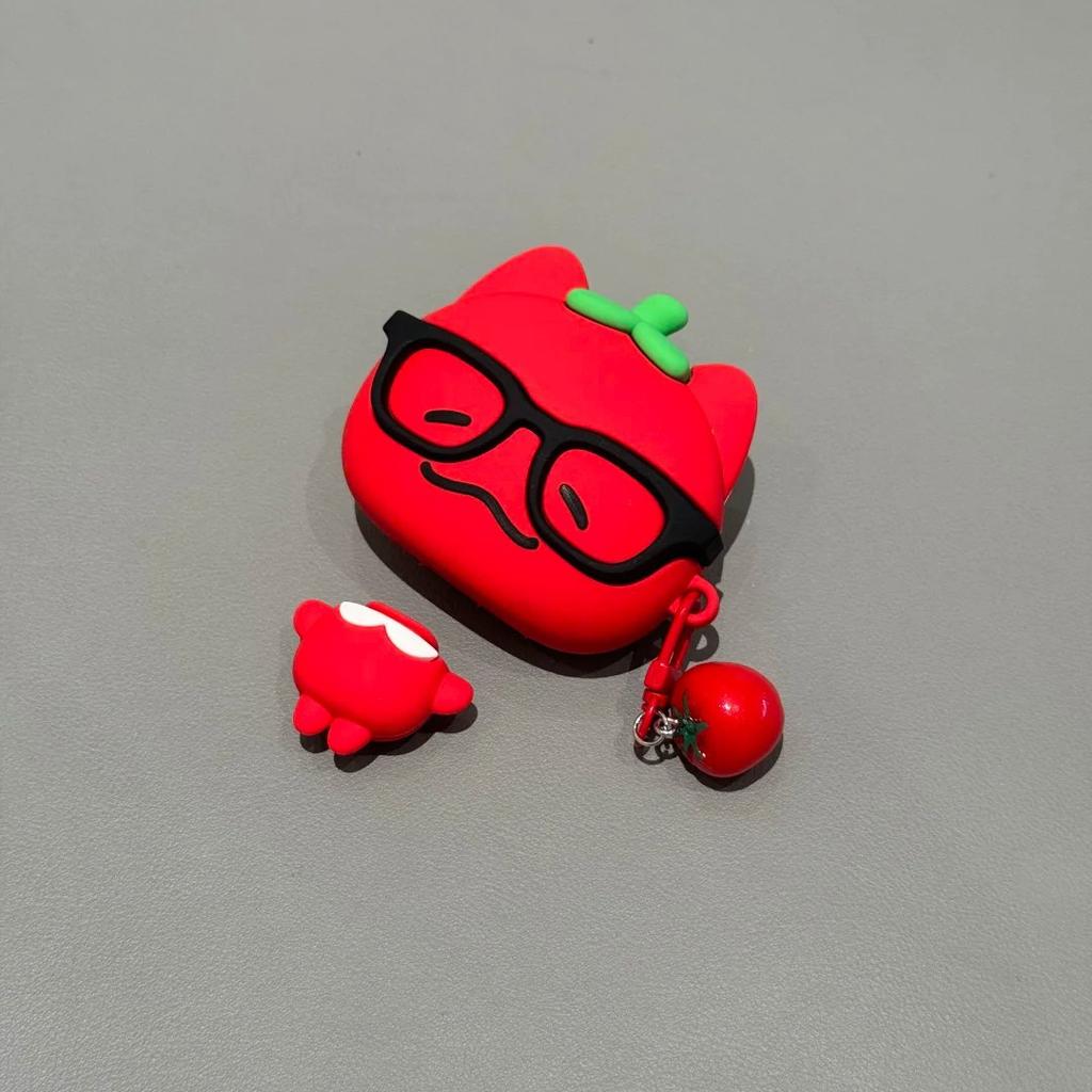 Милый кот-помидор чехол для AirPods Pro1 Apple Bluetooth-гарнитуры 1-го поколения мультяшный защитный чехол для женщин