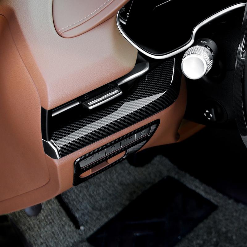 For Genesis G80 RG3 -2024 Accessories Carbon Fiber trument Panel Decorative Frame Car Dashboard Trim Stripe Cover LHD