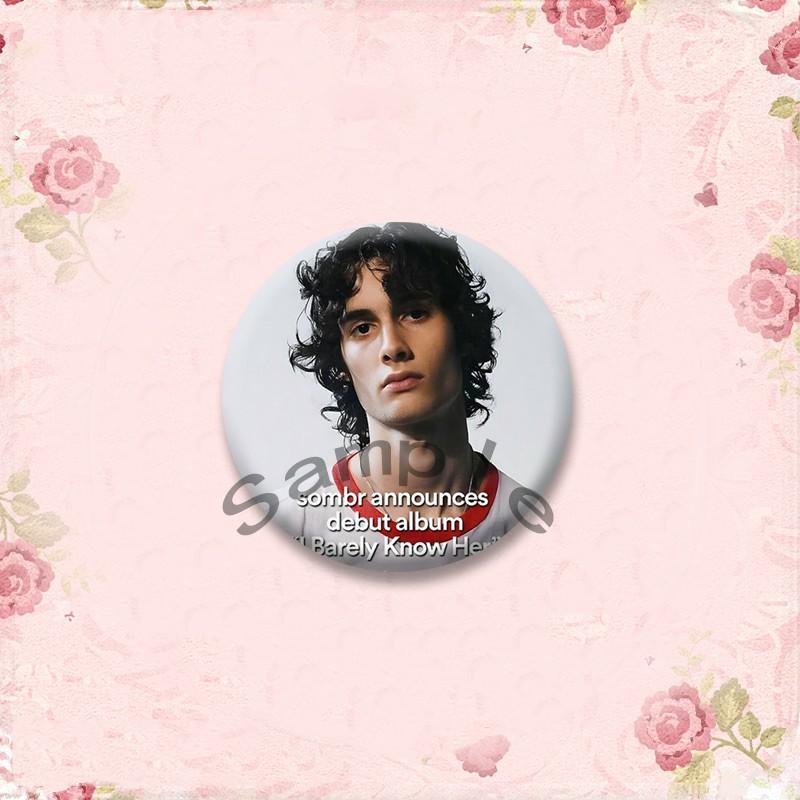 American Singer Sombr Lapel Pins Cool Boy Button Badges Fashion Jewelry Brooch Accessories Backpack Clothes Decor Souvenir Gifts