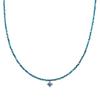 Slim Gemstone Blue Apatite Necklace