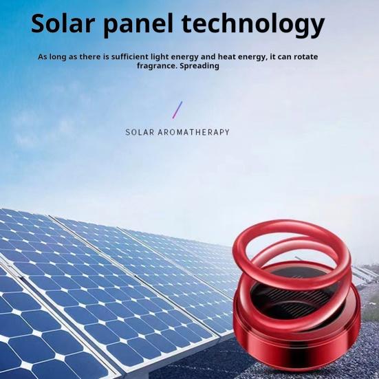 Автомобильный парфюм на солнечной энергии, ароматерапевтический диффузор, вращающийся на 360 градусов, освежитель воздуха, украшение приборной панели салона автомобиля