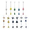 Japanese Bless Wind Chime Cast Iron Outdoor Small Wind Chime Retro Garden Hanging Wind Bell for Good Luck Patio Balcony Decoration