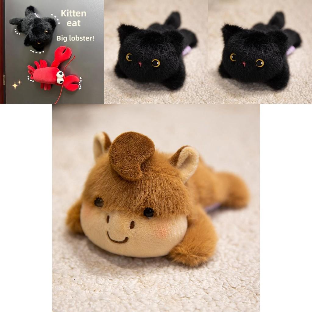 Милый магнит на холодильник в виде кролика, кошки, черепахи с набивкой из ПП хлопка для кухонного декора