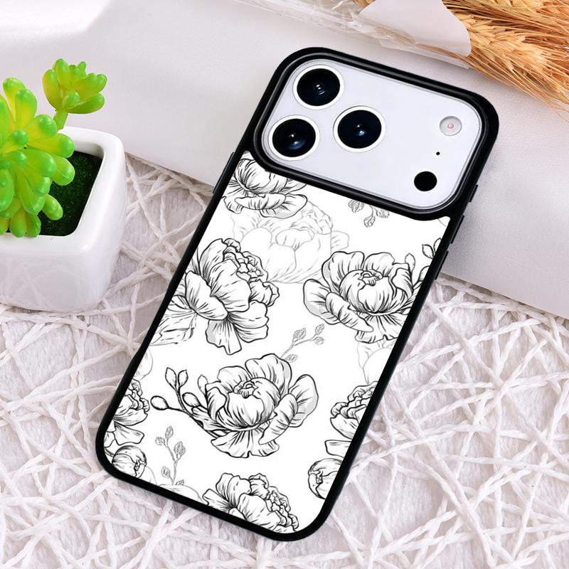 Чехол для телефона с пионом, нежный цветок, противоударный, для iPhone 17 Air 16e 15 11 12 14 13 Pro Max, Cover Coque