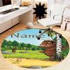 Custom Name The Gruffalo Printed Round Rug Carpet Chair Rug Area Rug Entryway Doormats,for Office Chair Living Room Bedroom Kitchen Room.