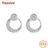 Танциз стерлингового серебра 925 пробы циркон серьги серьги-капли для женщин подарки на свадьбу