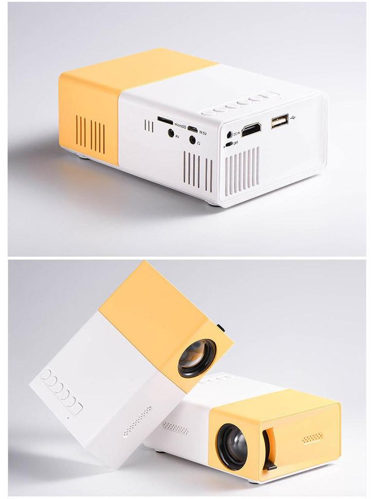HD Мини-портативный проектор YG300 - Компактный кинотеатр для использования в помещении/на улице