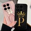 Чехол для телефона Xiaomi 17 15T Pro Poco F7 Ultra C75 C55 C50 C31 с узором из четырехлистного клевера и букв, матовый силиконовый противоударный бампер для Xiaomi