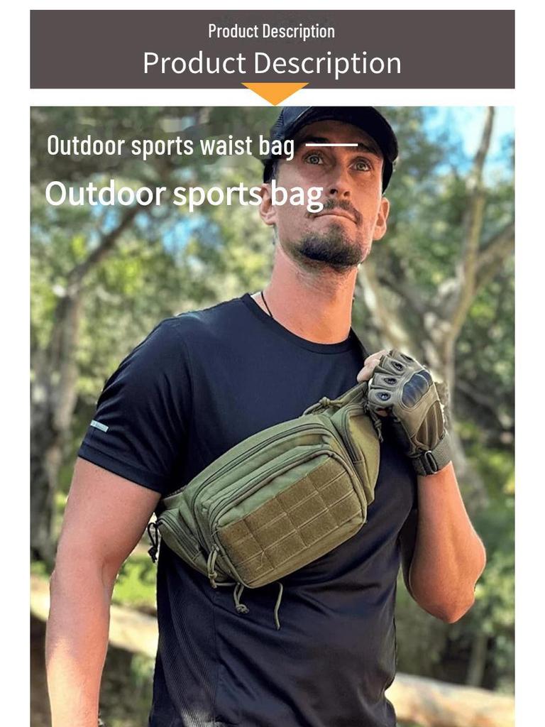 Водонепроницаемая камуфляжная поясная и нагрудная сумка для активного отдыха - унисекс, многофункциональная для рыбалки