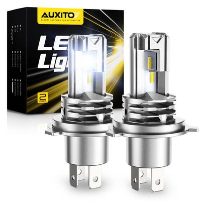 Светодиодная фара Auxito H4 для автомобилей, Совместима с техосмотром, В 3 раза ярче, Оснащена