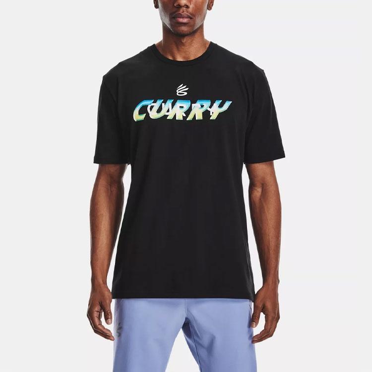 Men's Under Armour Outdoor Athleisure Casual Sports Short Sleeve Black 1364969-001