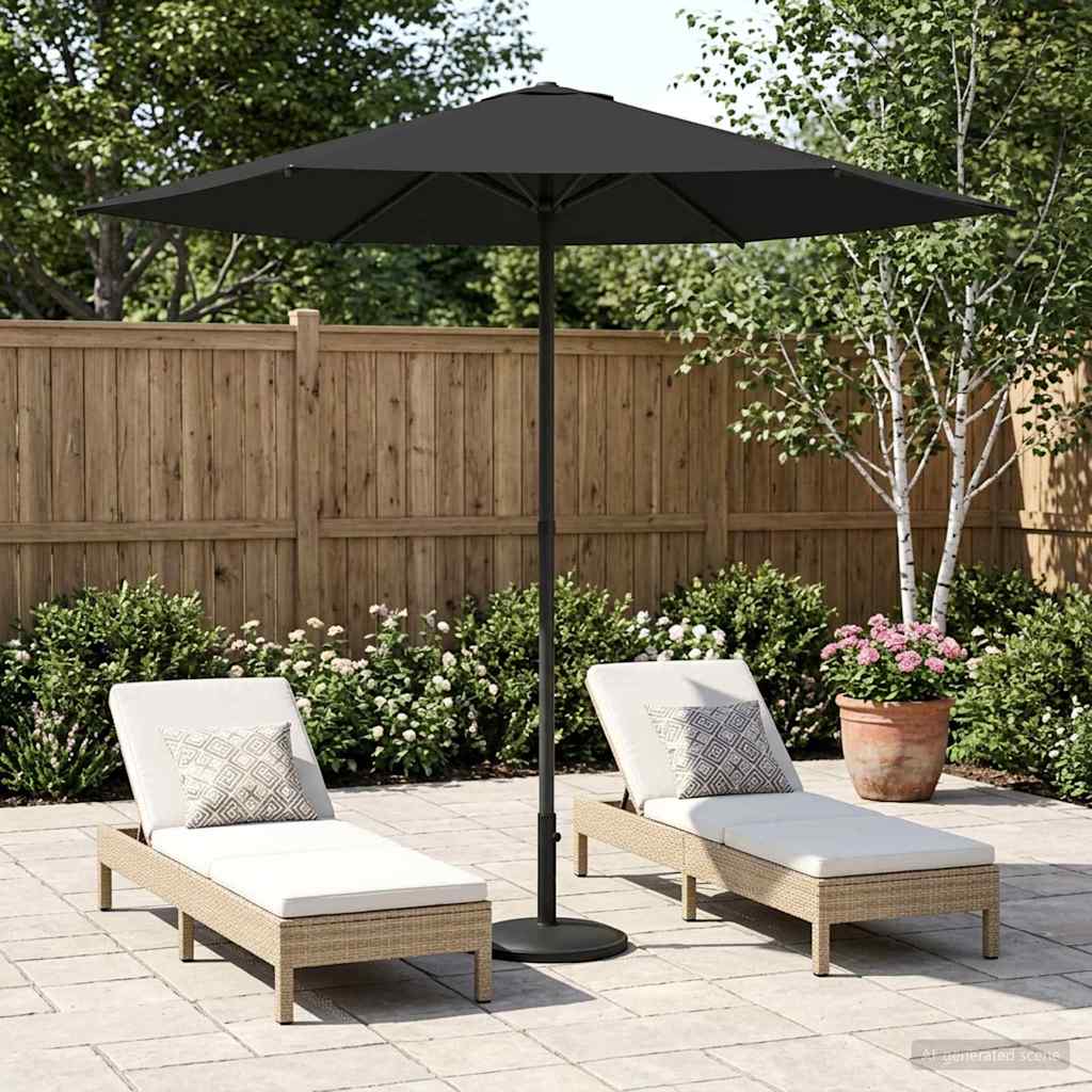 Garden Umbrella with Base 230 x 230 cm Polyester Rectangular