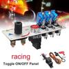 12 В автоматический светодиодный гоночный автомобиль, зажигание двигателя, включение/выключение, кнопочный тумблер, панель