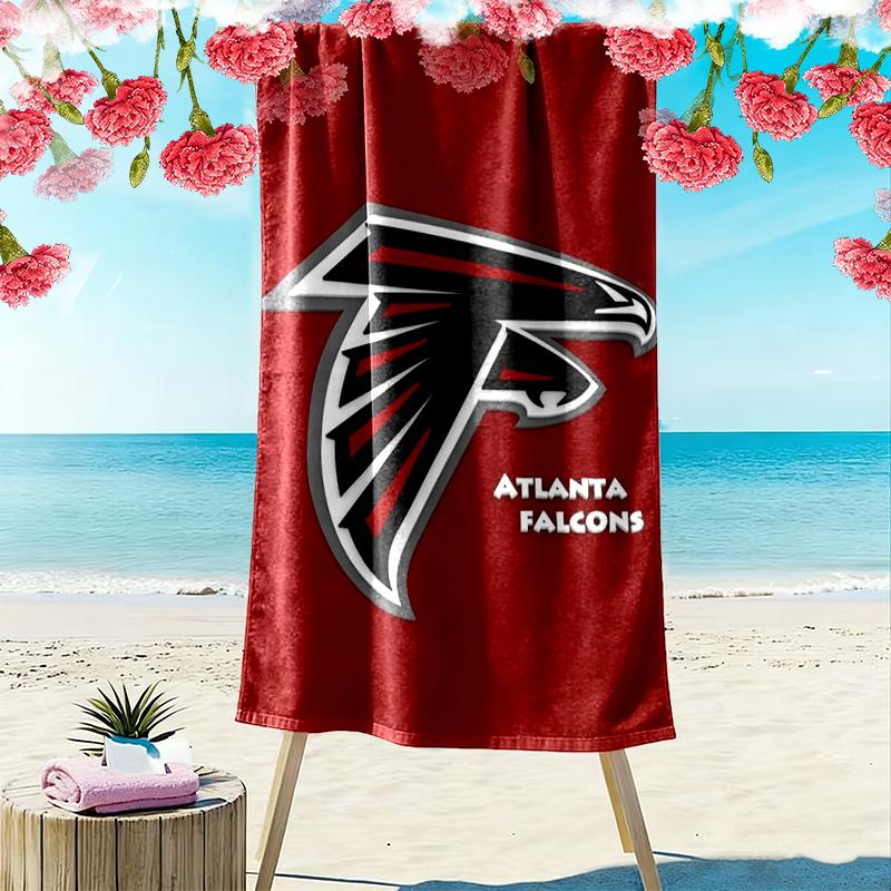 Atlanta Falcons Print Beach Towel, Large Soft Quick Dry Towel for Beach Camping Swimming