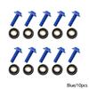 10PCS M5x16mm Motorcycle Windscreen Windshield Bolts Screws Nut Fastener For Honda Suzuki Yamaha Kawasaki