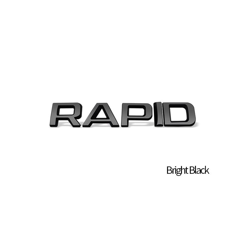 MBOF6 Car-Styling Metal Emblem Bright Black Badge For Skoda Laurin & Klement 4x4 Yeti Octavia Superb Fabia Kamiq Karoq Kodiaq Rapid