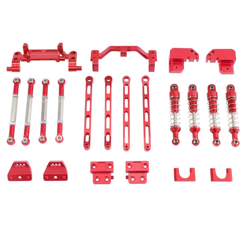 Front & Rear Metal 4 Link Suspension Shock Upgrade Kit For MN82 Series LC79 RC Crawler Truck