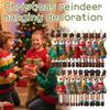 16Pcs Cartoon Reindeer Christmas Deer Rustic Christmas Reindeer Ornament  Home Decor