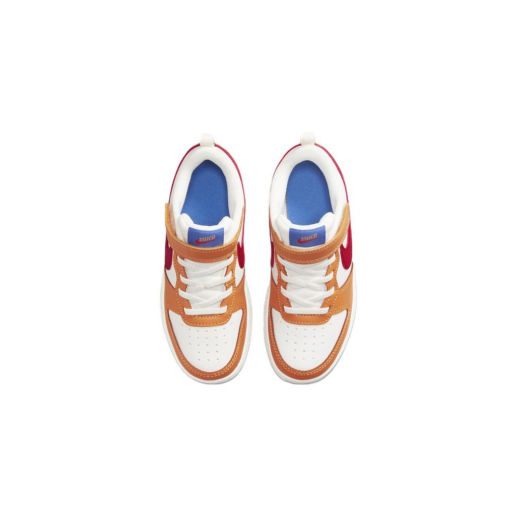 Nike Court Borough Low 2 PS Sail Hot Curry Kids Sneakers Cream Game-Royal University-Red BQ5451-119