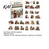 Christmas Party Favors 2026 Highland Cow Advent Calendar, 24 Pcs 2D Flat Acrylic Collectable Holiday Figures Farmhouse Animal Ornaments, 24-Day