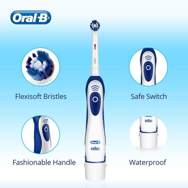 Oral B Electric Toothbrush 7600s Rotating Precision Clean Battery Type Sonic Toothbrush for Adult with Travel Case