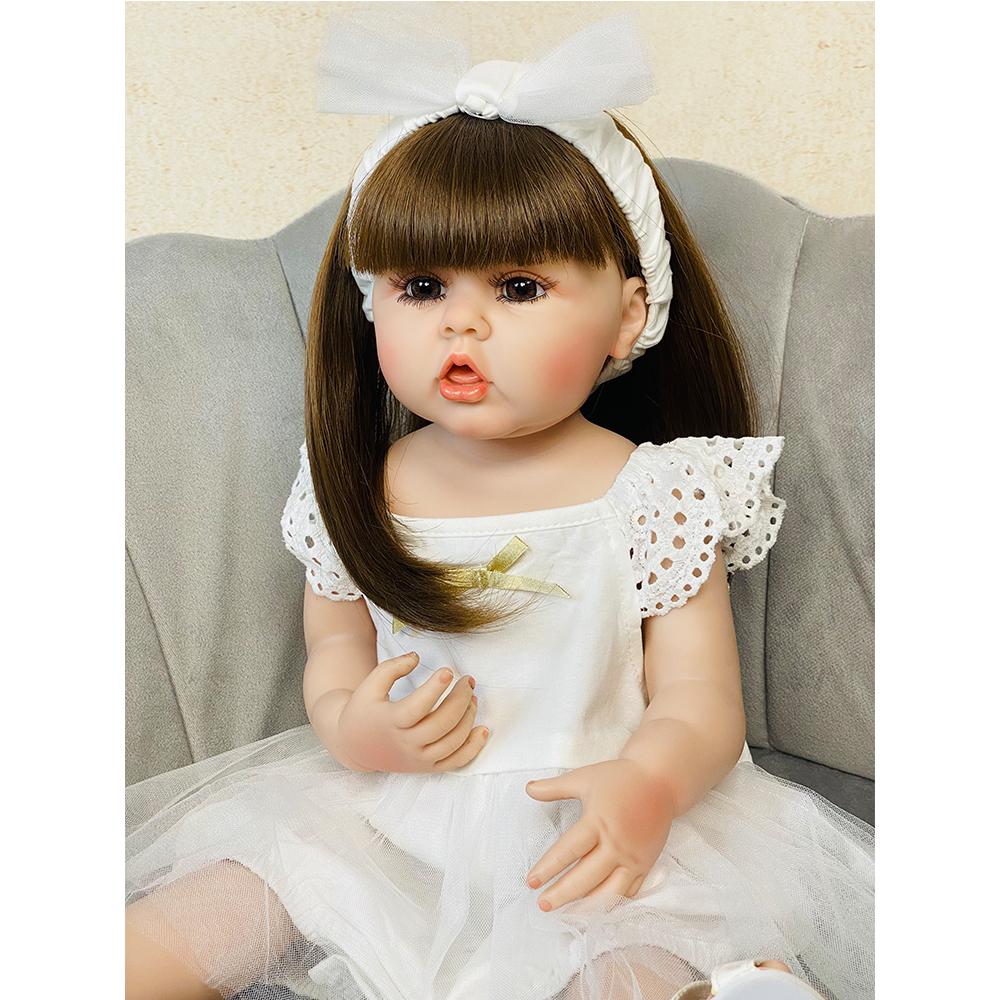 Мягкая кукла реборн, реалистичная мини-кукла реборн с волосами, кукла для девочек, подарок на день рождения, игрушка